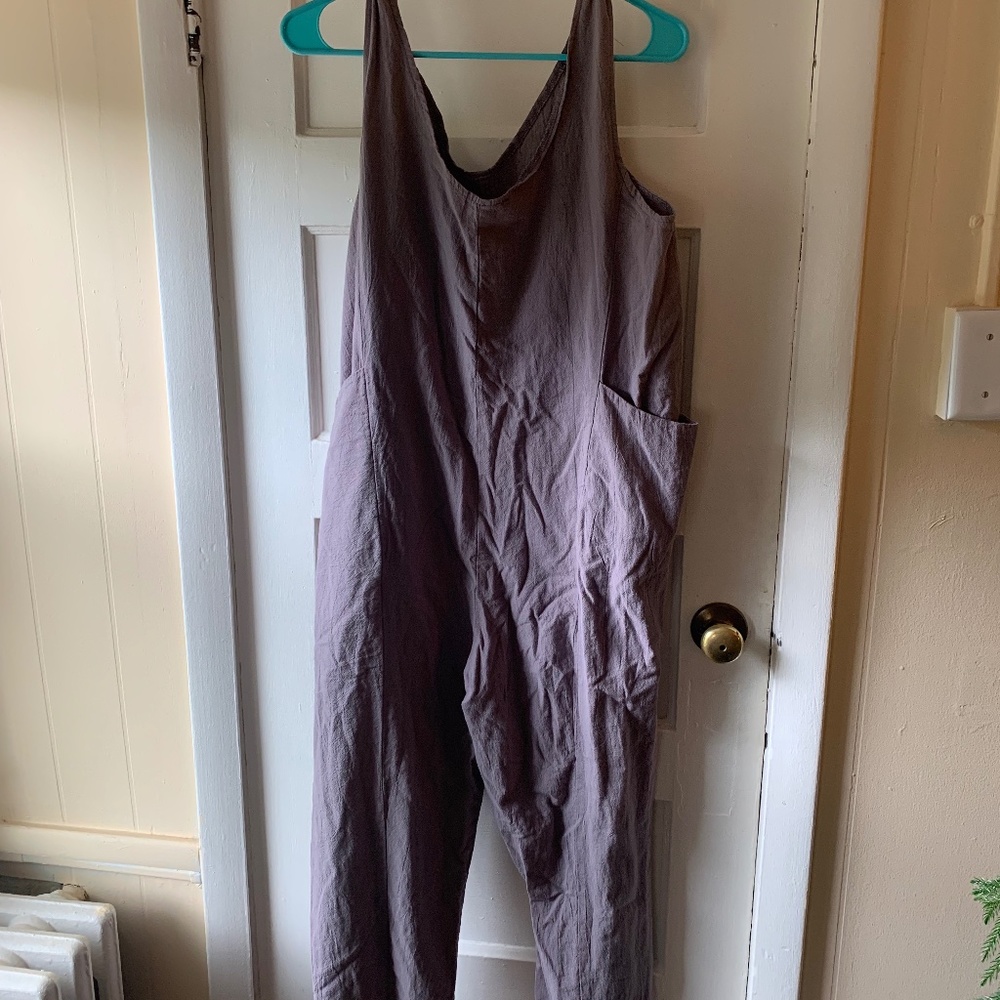 Linen Lavender Jumpsuit